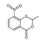 2-Methyl-8-nitro-4H-3,1-benzoxathiin-4-on结构式