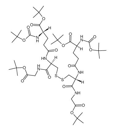 N,N'-(bis(N-(t-butoxycarbonyl)-L-γ-glutamyl)-L-cystinyl)bis(glycine) tetra-t-butyl ester Structure