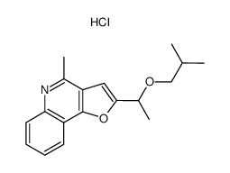 2-(1-Isobutoxy-ethyl)-4-methyl-furo[3,2-c]quinoline; hydrochloride Structure