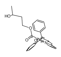 [PdCl(2-(β-diphenylphosphine)ethylpyridine)(COOCH2CH2CH(OH)CH3)] Structure