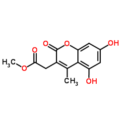 methyl 2-(5,7-dihydroxy-4-methyl-2-oxo-2H-chromen-3-yl)acetate Structure