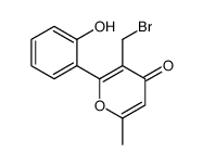 3-(bromomethyl)-2-(2-hydroxyphenyl)-6-methylpyran-4-one结构式