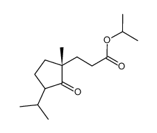 3-(3-isopropyl-1-methyl-2-oxo-cyclopentyl)-propionic acid isopropyl ester结构式