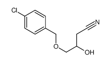 4-[(4-chlorophenyl)methoxy]-3-hydroxybutanenitrile结构式