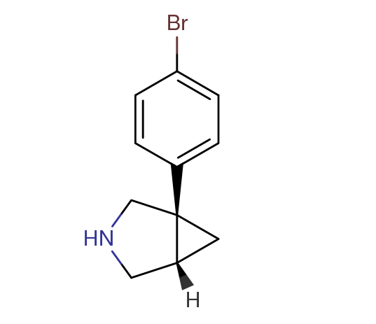 (1R,5S)-1-(4-bromophenyl)-3-azabicyclo[3.1.0]hexane结构式