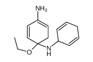 4-N-cyclohexa-2,5-dien-1-yl-4-ethoxycyclohexa-1,5-diene-1,4-diamine结构式