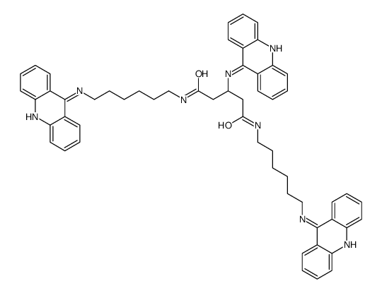 3-(acridin-9-ylamino)-N,N'-bis[6-(acridin-9-ylamino)hexyl]pentanediamide结构式