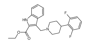 3-[4-(2,6-difluoro-phenyl)-piperidin-1-ylmethyl]-1H-indole-2-carboxylic acid ethyl ester Structure