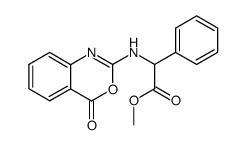 (4-Oxo-4H-benzo[d][1,3]oxazin-2-ylamino)-phenyl-acetic acid methyl ester Structure