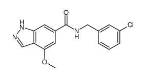 N-(3-Chlorobenzyl)-4-methoxy-1H-indazole-6-carboxamide Structure