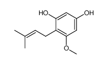 2-<γ,γ-Dimethyl-allyl>-phloroglucin-1-methylether Structure