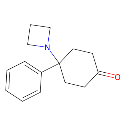 4-(azetidin-1-yl)-4-phenylcyclohexanone structure