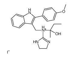 4,5-dihydro-1H-imidazol-2-yl-(2-hydroxybutan-2-yl)-[[2-(4-methoxyphenyl)-1H-indol-3-yl]methyl]azanium,iodide结构式