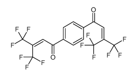 4,4,4-trifluoro-3-(trifluoromethyl)-1-[4-[4,4,4-trifluoro-3-(trifluoromethyl)but-2-enoyl]phenyl]but-2-en-1-one结构式