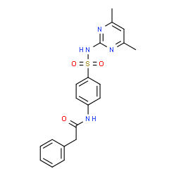 N-(4-(N-(4,6-dimethylpyrimidin-2-yl)sulfamoyl)phenyl)-2-phenylacetamide structure