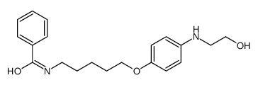 N-[5-[4-(2-hydroxyethylamino)phenoxy]pentyl]benzamide Structure