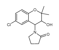 6-chloro-3,4-dihydro-2,2-dimethyl-trans-4-(2-oxo-1-pyrrolidinyl)-2H-benzo[b]pyran-3-ol Structure