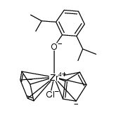 bis(η(5)-cyclopentadienyl)(2,6-diisopropylphenoxy)zirconium monochloride Structure