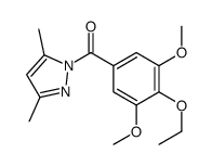 (3,5-dimethylpyrazol-1-yl)-(4-ethoxy-3,5-dimethoxyphenyl)methanone Structure