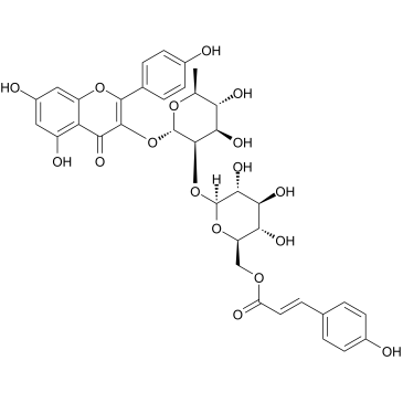 山奈星空app-3-鼠李糖-(6''-对羟基反式桂皮酰)葡萄糖甙结构式