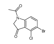 1-Acetyl-5-bromo-4-chloro-pseudoindoxyl Structure