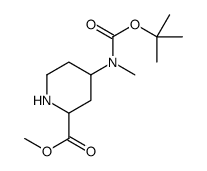 4-(叔丁氧基羰基-甲基-氨基)-哌啶-2-羧酸甲酯结构式