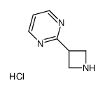 2-(azetidin-3-yl)pyrimidine hydrochloride结构式