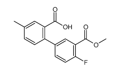 2-(4-fluoro-3-methoxycarbonylphenyl)-5-methylbenzoic acid Structure