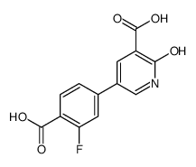 5-(4-carboxy-3-fluorophenyl)-2-oxo-1H-pyridine-3-carboxylic acid Structure