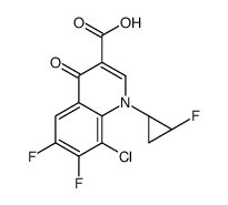 8-Chloro-6,7-difluoro-1-((1R,2S)-2-fluorocyclopropyl)-4-oxo-1,4-dihydroquinoline-3-carboxylic acid structure