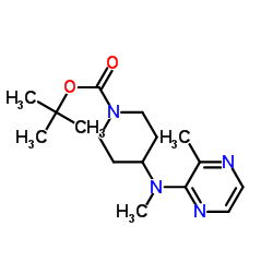 4-[Methyl-(3-methyl-pyrazin-2-yl)-amino]-piperidine-1-carboxylic acid tert-butyl ester Structure