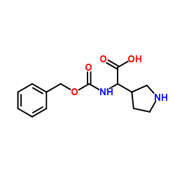 {[(Benzyloxy)carbonyl]amino}(3-pyrrolidinyl)acetic acid structure