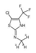 5-chloro-N-(trideuteriomethyl)-4-(trifluoromethyl)-1,3-thiazol-2-amine结构式