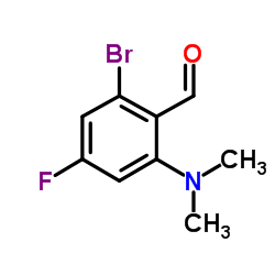 2-Bromo-6-(dimethylamino)-4-fluorobenzaldehyde structure