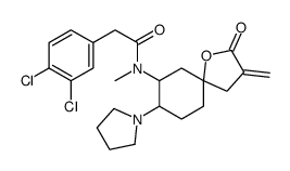 3,4-dichloro-N-methyl-N-(3-methylene-2-oxo-8-(1-pyrrolidinyl)-1-oxaspiro(4,5)dec-7-yl)benzeneacetamide结构式