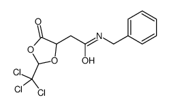 N-benzyl-2-[5-oxo-2-(trichloromethyl)-1,3-dioxolan-4-yl]acetamide Structure