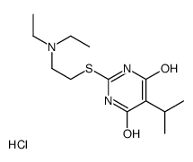 2-[2-(diethylamino)ethylsulfanyl]-4-hydroxy-5-propan-2-yl-1H-pyrimidin-6-one,hydrochloride Structure