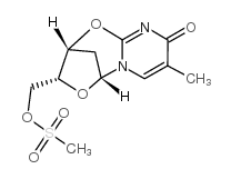 2,3'-ANHYDRO-1-(2'-DEOXY-5'-O-METHYLSULFONYL-β-D-THREO-PENTOFURANOSYL)-THYMINE Structure