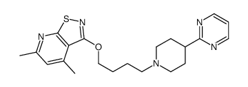 4,6-dimethyl-3-[4-(4-pyrimidin-2-ylpiperidin-1-yl)butoxy]-[1,2]thiazolo[5,4-b]pyridine结构式