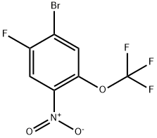 1-溴-2-氟-4-硝基-5-(三氟甲氧基)苯结构式