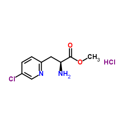 (S)-2-氨基-3-(5-氯吡啶-2-基)丙酸甲酯盐酸盐结构式