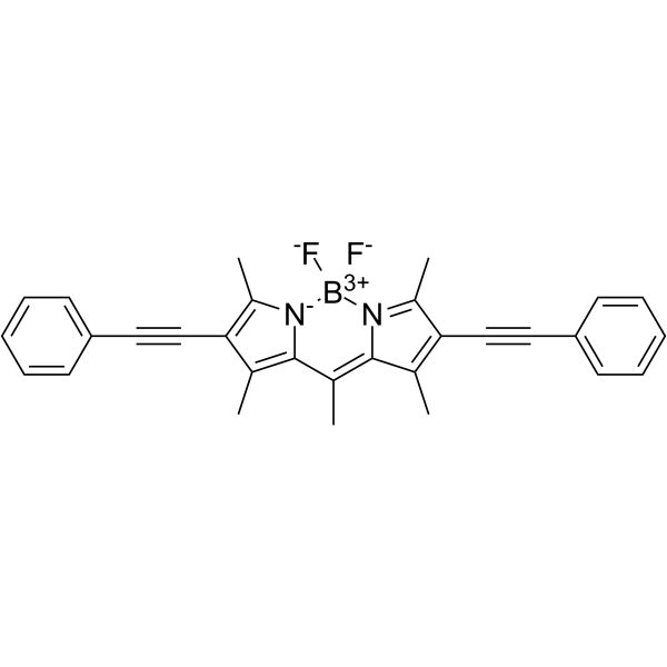 8-Methyl-2,6-diphenylethynyl-BODIPY 505/515 structure