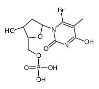 [(2R,3S,5R)-5-(6-bromo-5-methyl-2,4-dioxopyrimidin-1-yl)-3-hydroxyoxolan-2-yl]methyl dihydrogen phosphate结构式