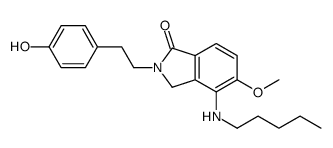 2-[2-(4-hydroxyphenyl)ethyl]-5-methoxy-4-(pentylamino)-3H-isoindol-1-one Structure