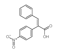 (E)-2-(4-nitrophenyl)-3-phenyl-prop-2-enoic acid Structure