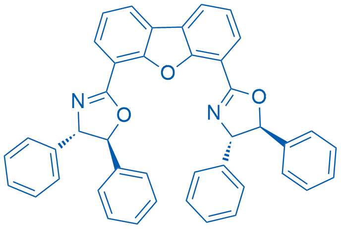 4,6-双((4S,5S)-4,5-二苯基-4,5-二氢恶唑-2-基)二苯并[b,d]呋喃结构式