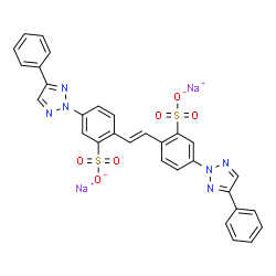 disodium 4,4'-bis(4-phenyl-2H-1,2,3-triazol-2-yl)stilbene-2,2'-disulphonate结构式