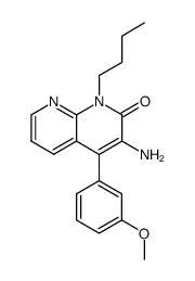 1-butyl-3-amino-4-(3-methoxyphenyl)-1,2-dihydro-2-oxo-1,8-naphthyridine Structure