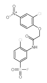 Benzenesulfonylfluoride, 4-chloro-3-[[2-(2-chloro-4-nitrophenoxy)acetyl]amino]- structure