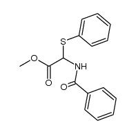 N-benzoyl-α-phenylthioglycine methyl ester结构式